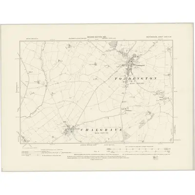 1899 Map of Bedfordshire XXIX.NW, 1901 Print
