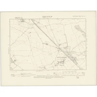 1899 Map of Bedfordshire XXIX.SE, 1901 Print