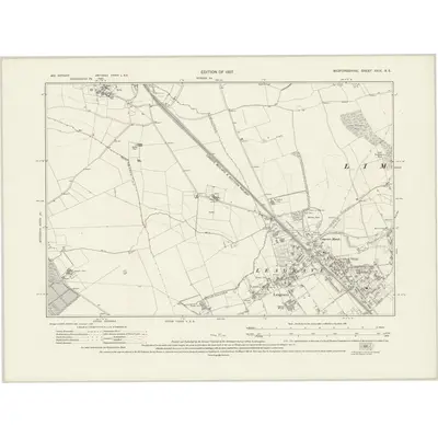 1924 Map of Bedfordshire XXIX.SE, 1927 Print