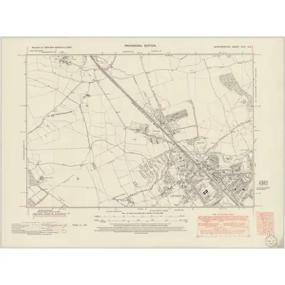 1947 Map of Bedfordshire XXIX.SE, 1950 Print