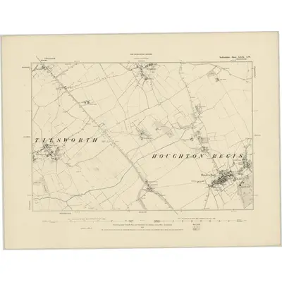 1879 Map of Bedfordshire XXIX.SW, 1886 Print