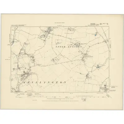 1881 Map of Bedfordshire XXVI.NE, 1887 Print