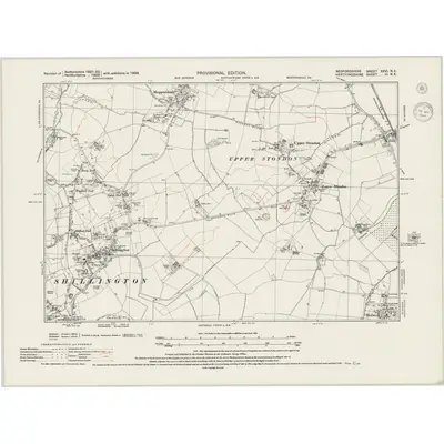 1938 Map of Bedfordshire XXVI.NE, 1944 Print