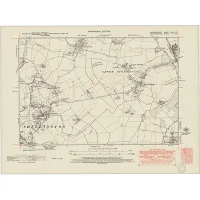 1947 Map of Bedfordshire XXVI.NE, 1950 Print