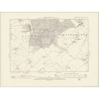 1899 Map of Bedfordshire XXVI.NW, 1901 Print