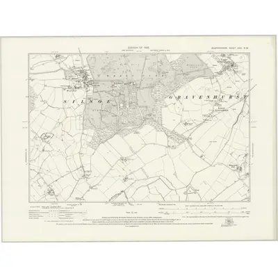 1922 Map of Bedfordshire XXVI.NW, 1925 Print