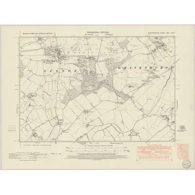 1947 Map of Bedfordshire XXVI.NW, 1950 Print
