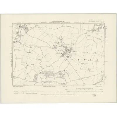 1899 Map of Bedfordshire XXVI.SE, 1901 Print