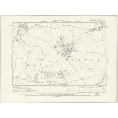 1922 Map of Bedfordshire XXVI.SE, 1925 Print