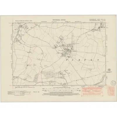 1947 Map of Bedfordshire XXVI.SE, 1950 Print