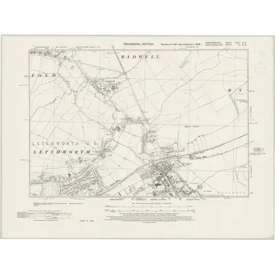 1938 Map of Bedfordshire XXVII.NE, 1944 Print