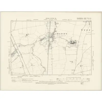 1899 Map of Bedfordshire XXVII.NW, 1901 Print