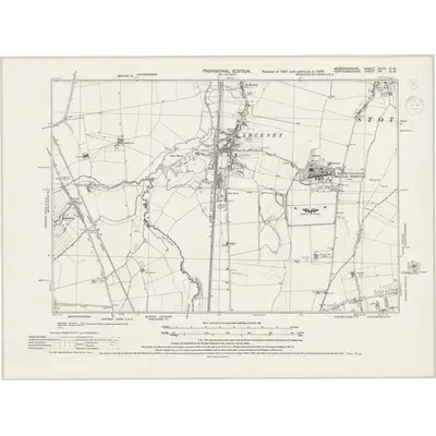 1938 Map of Bedfordshire XXVII.NW, 1944 Print