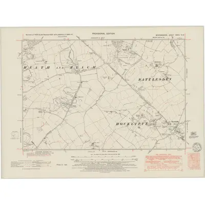 1946 Map of Bedfordshire XXVIII.NE, 1951 Print