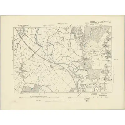 1879 Map of Bedfordshire XXVIII.NW, 1887 Print