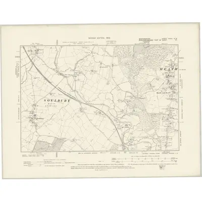 1898 Map of Bedfordshire XXVIII.NW, 1902 Print