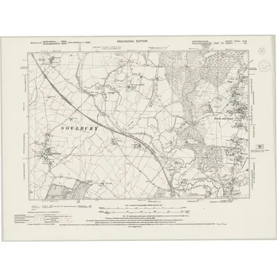 1938 Map of Bedfordshire XXVIII.NW, 1944 Print
