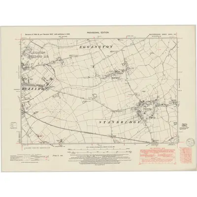 1946 Map of Bedfordshire XXVIII.SE, 1950 Print