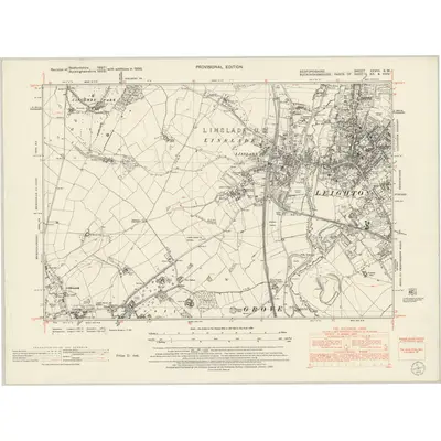 1950 Map of Bedfordshire XXVIII.SW, 1952 Print