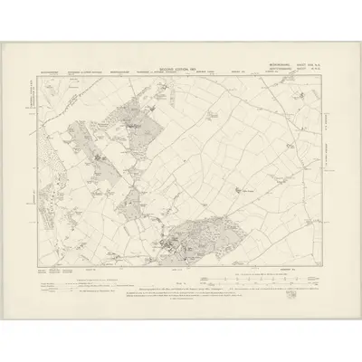 1899 Map of Bedfordshire XXX.NE, 1901 Print