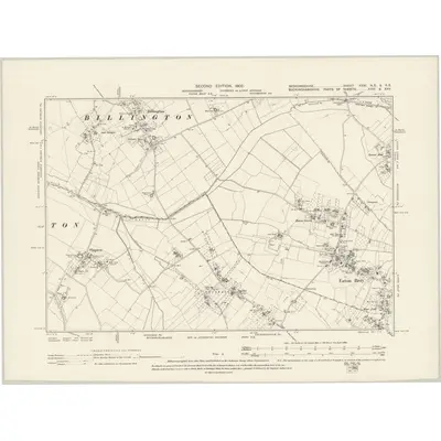 1900 Map of Bedfordshire XXXI.NE & SE, 1902 Print