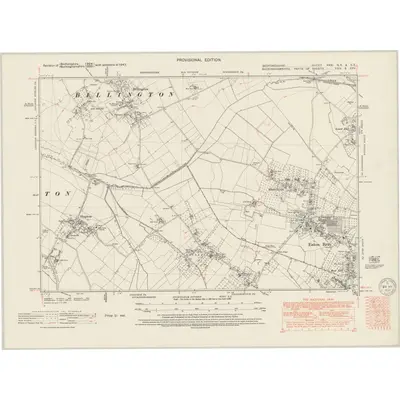 1947 Map of Bedfordshire XXXI.NE & SE, 1950 Print