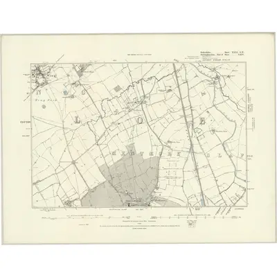 1879 Map of Bedfordshire XXXI.NW, 1888 Print