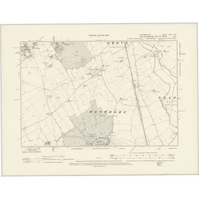 1900 Map of Bedfordshire XXXI.NW, 1902 Print