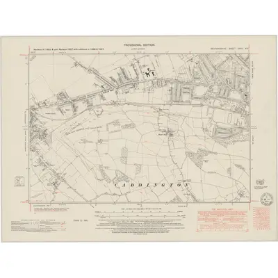 1947 Map of Bedfordshire XXXII.NE, 1951 Print