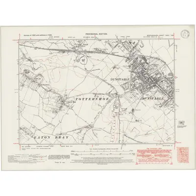 1938 Map of Bedfordshire XXXII.NW, 1946 Print