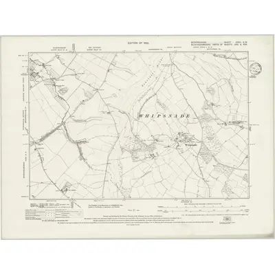 1922 Map of Bedfordshire XXXII.SW, 1934 Print