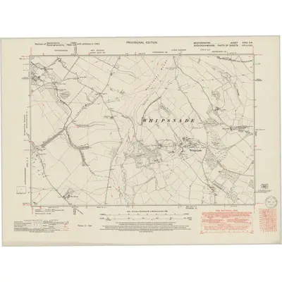 1947 Map of Bedfordshire XXXII.SW, 1950 Print