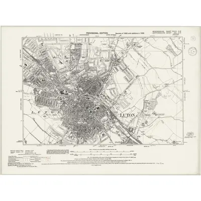 1938 Map of Bedfordshire XXXIII.NW, 1944 Print