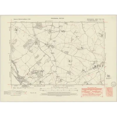 1947 Map of Bedfordshire XXXIII.SE, 1950 Print