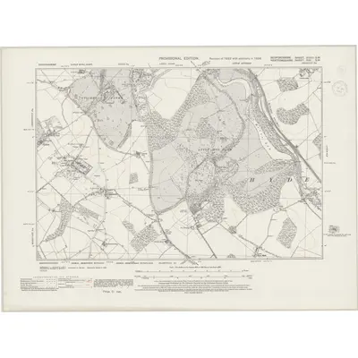 1938 Map of Bedfordshire XXXIII.SW, 1944 Print