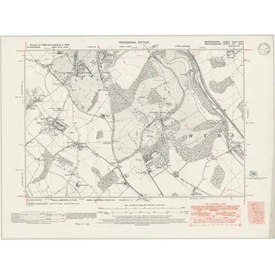 1938 Map of Bedfordshire XXXIII.SW, 1946 Print