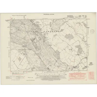 1938 Map of Bedfordshire XXXIV.SW, 1948 Print