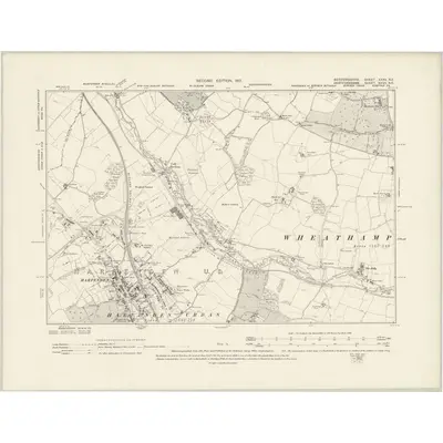 1899 Map of Bedfordshire XXXV.NE, 1901 Print