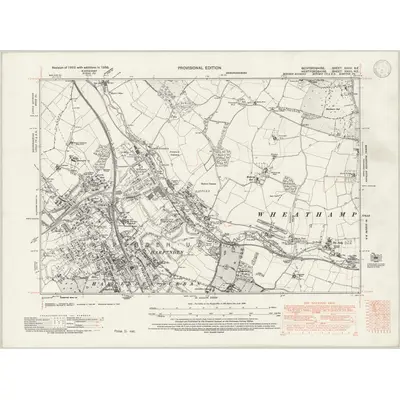1938 Map of Bedfordshire XXXV.NE, 1947 Print