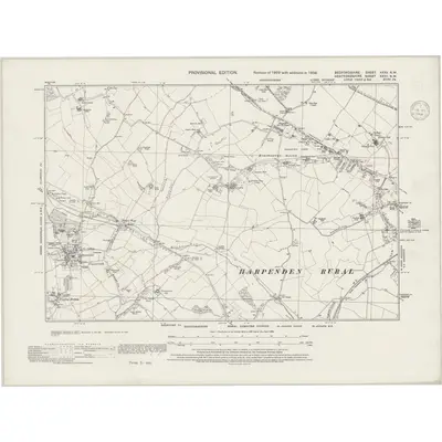 1938 Map of Bedfordshire XXXV.NW, 1944 Print