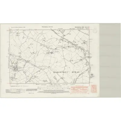 1938 Map of Bedfordshire XXXV.NW, 1947 Print