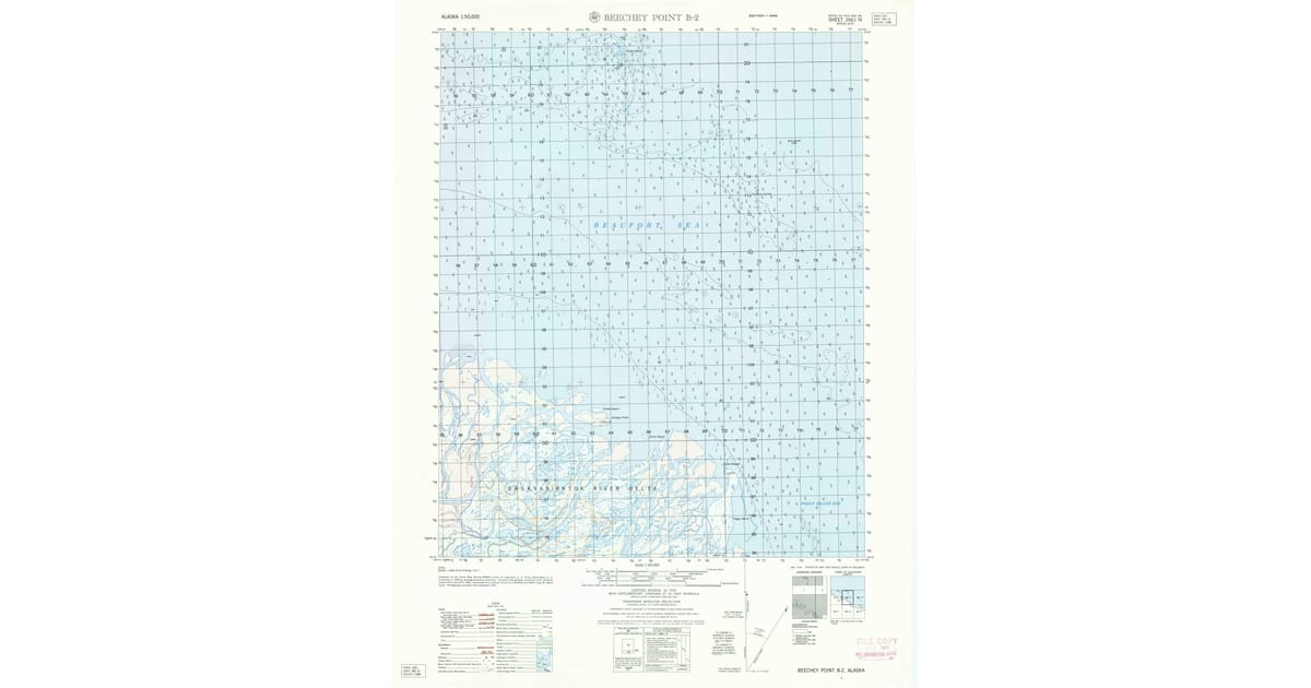 1962 Map of Beechey Point B-2, North Slope Borough, AK — High-Res ...