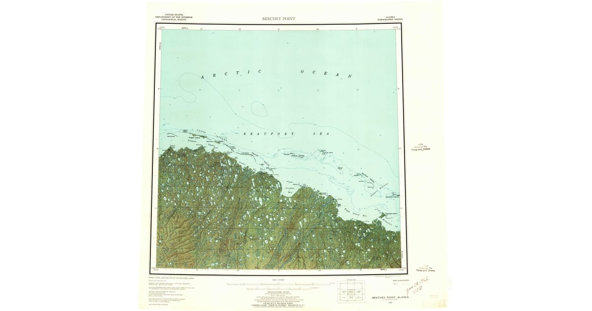 1955 Map of Beechey Point, North Slope Borough, AK — High-Res | Pastmaps
