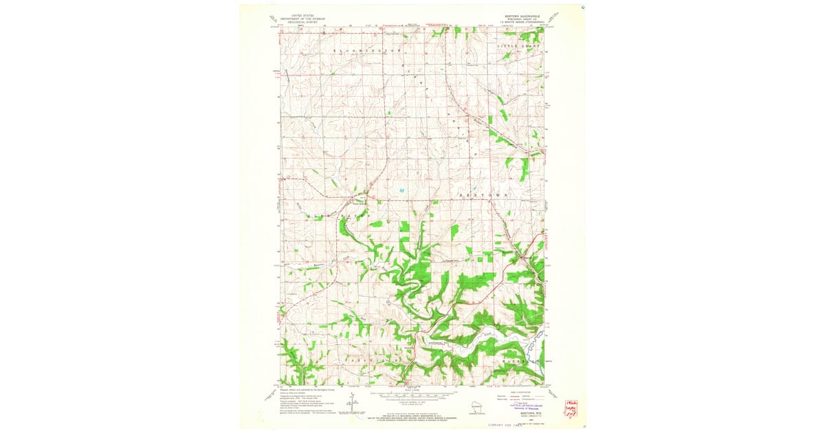 1962 Map of Beetown, Grant County, WI — High-Res | Pastmaps