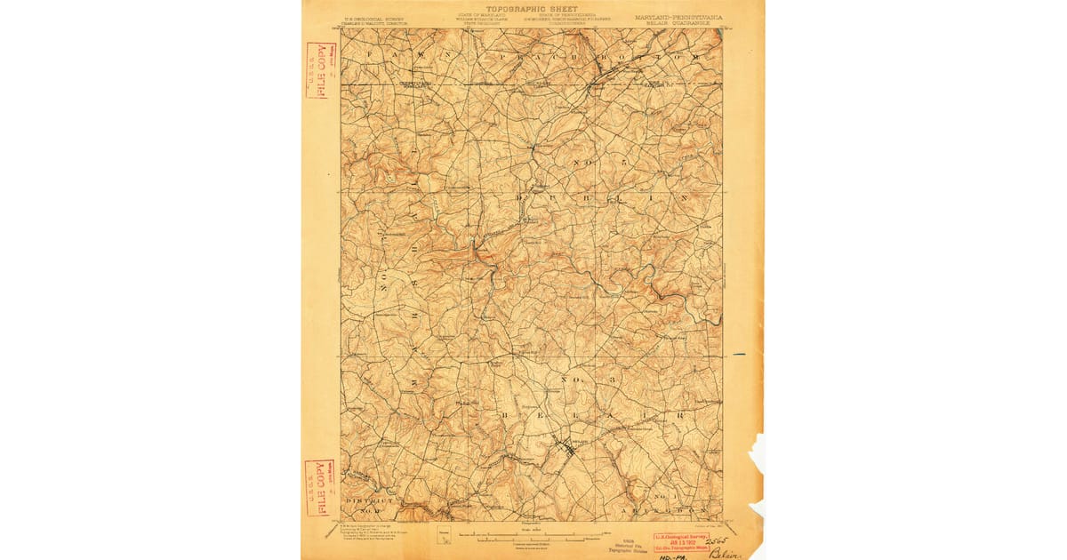 Old Maps of Ady MD for Academic - Belair Harford County Md Usgs Topo 1901 Og 1200x630 