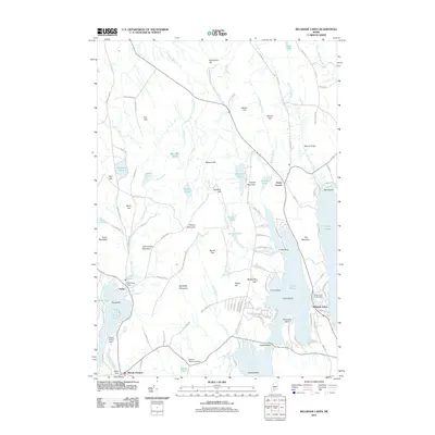 2011 Map of Belgrade Lakes, 2011 Print
