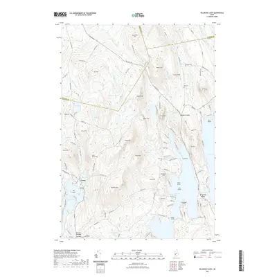 2021 Map of Belgrade Lakes, 2021 Print