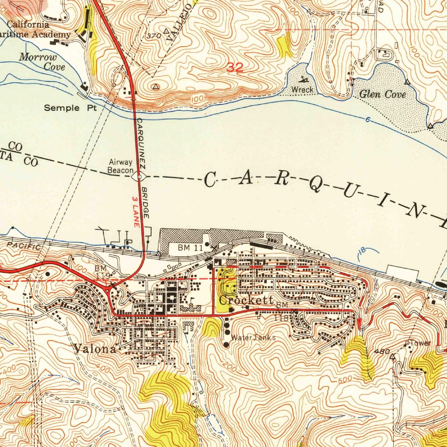 1952 Map of Benicia, CA — High-Res | Pastmaps