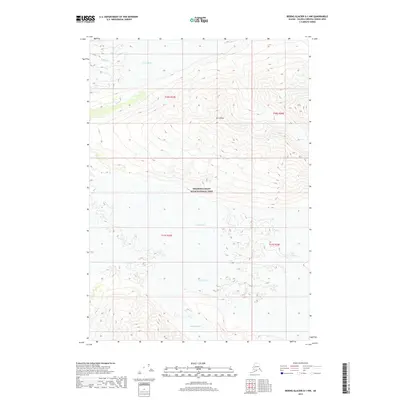 2017 Map of Bering Glacier D-1 NW, 2017 Print