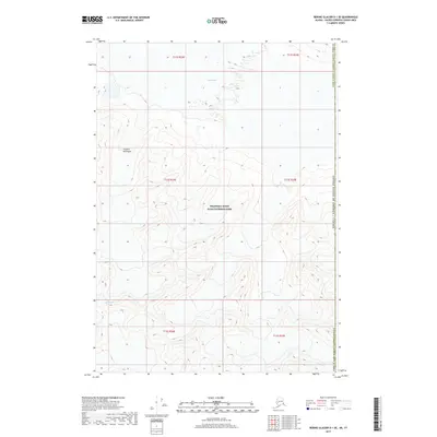 2017 Map of Bering Glacier D-1 SE, 2017 Print